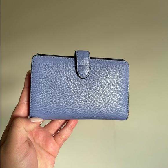 Kate Spade Madison Colorblock Medium Compact Bifold Wallet In Evening Blue Iris - Picture 4 of 10